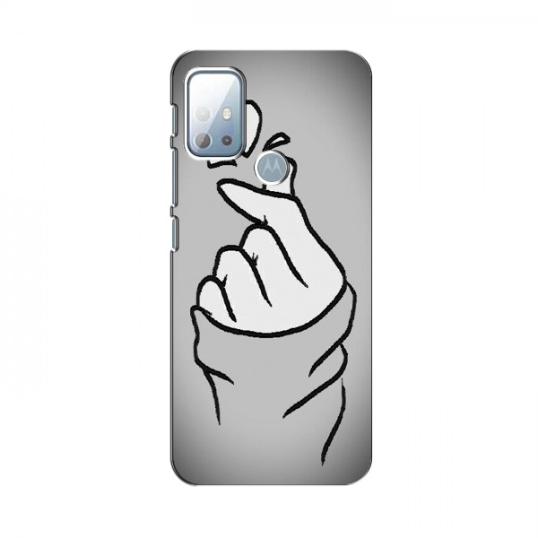 Чехол с принтом для Motorola MOTO G30 (AlphaPrint - Знак сердечка)