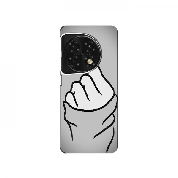 Чехол с принтом для OnePlus 12R (AlphaPrint - Знак сердечка)