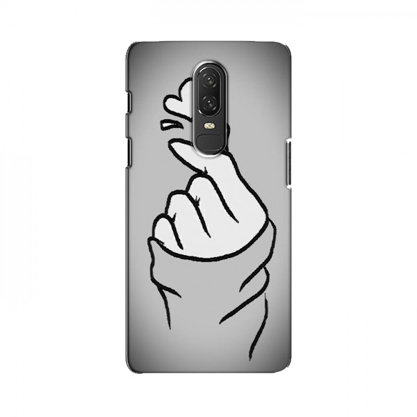 Чехол с принтом для OnePlus 6 (AlphaPrint - Знак сердечка)