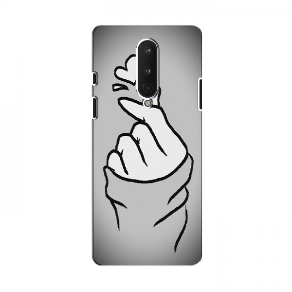 Чехол с принтом для OnePlus 8 (AlphaPrint - Знак сердечка)
