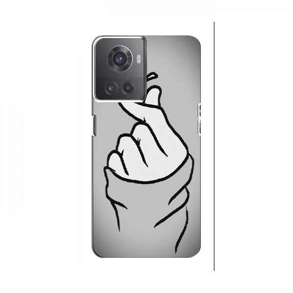 Чехол с принтом для OnePlus ACE (10R) (AlphaPrint - Знак сердечка)