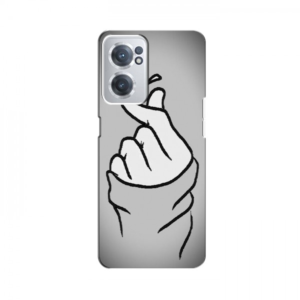 Чехол с принтом для OnePlus Nord CE 2 (5G) (IV2201) (AlphaPrint - Знак сердечка)