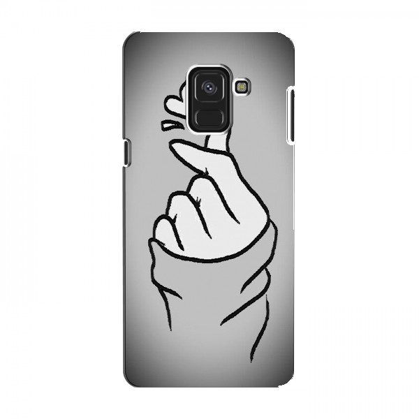 Чехол с принтом для Samsung A8, A8 2018, A530F (AlphaPrint - Знак сердечка)