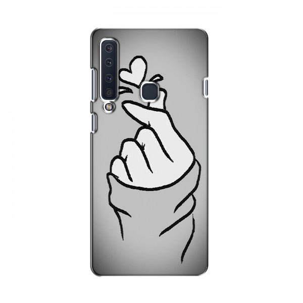 Чехол с принтом для Samsung A9 2018 (AlphaPrint - Знак сердечка)