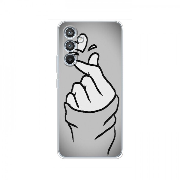 Чехол с принтом для Samsung Galaxy A13 (4G) (AlphaPrint - Знак сердечка)
