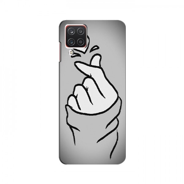 Чехол с принтом для Samsung Galaxy A22 (AlphaPrint - Знак сердечка)
