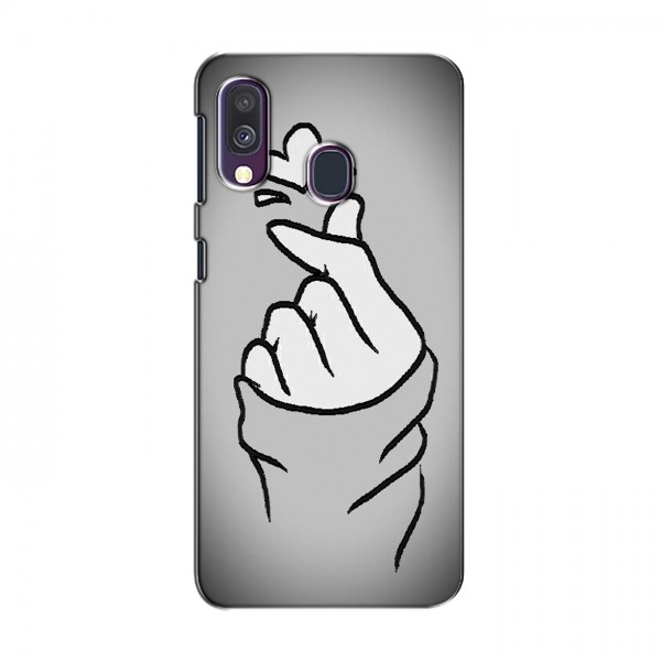 Чехол с принтом для Samsung Galaxy A40 2019 (A405F) (AlphaPrint - Знак сердечка)