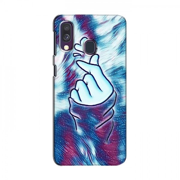 Чехол с принтом для Samsung Galaxy A40 2019 (A405F) (AlphaPrint - Знак сердечка)