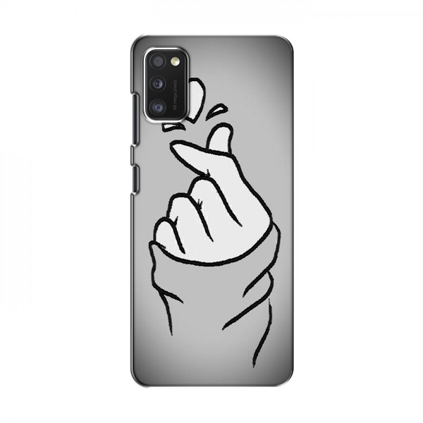 Чехол с принтом для Samsung Galaxy A41 (A415) (AlphaPrint - Знак сердечка)