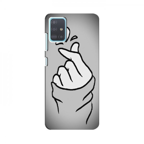Чехол с принтом для Samsung Galaxy A51 5G (A516) (AlphaPrint - Знак сердечка)