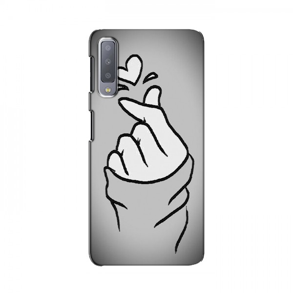 Чехол с принтом для Samsung A7-2018, A750 (AlphaPrint - Знак сердечка)