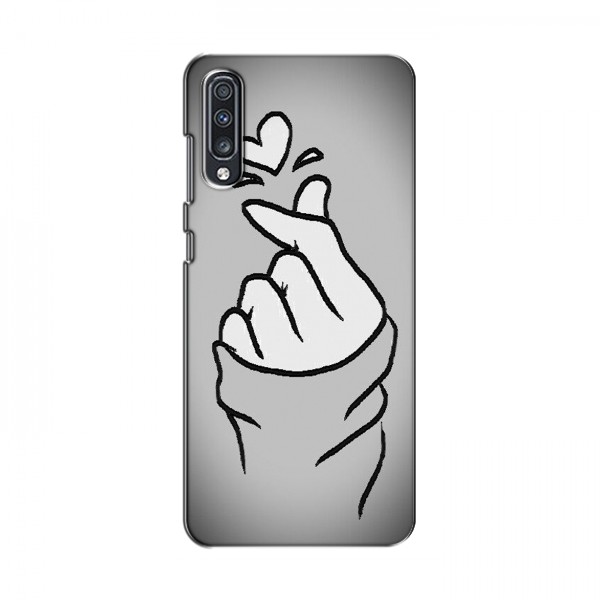 Чехол с принтом для Samsung Galaxy A70 2019 (A705F) (AlphaPrint - Знак сердечка)