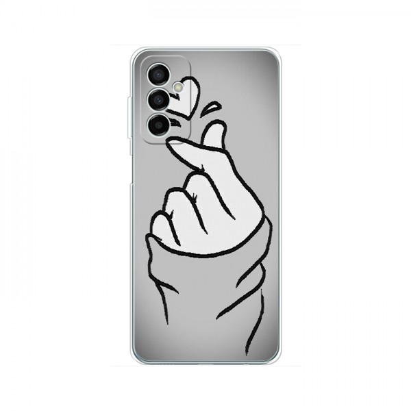Чехол с принтом для Samsung Galaxy M13 (AlphaPrint - Знак сердечка)