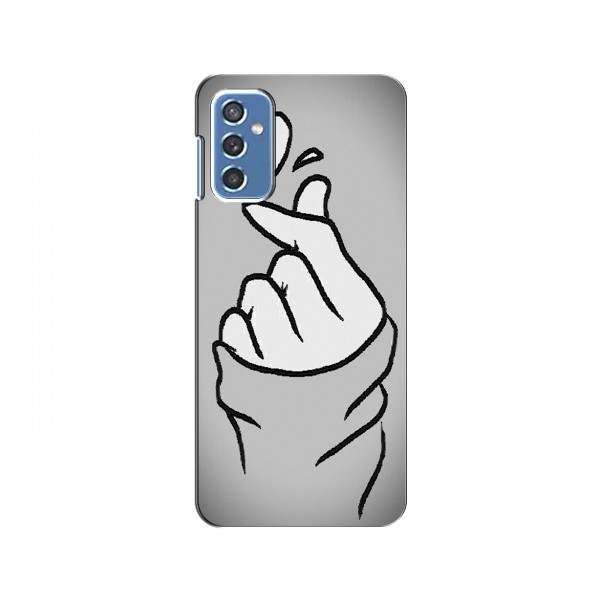 Чехол с принтом для Samsung Galaxy M52 (AlphaPrint - Знак сердечка)