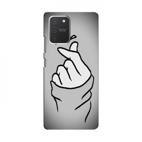 Чехол с принтом для Samsung Galaxy S10 Lite (AlphaPrint - Знак сердечка)
