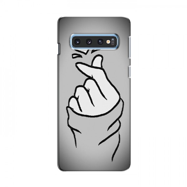 Чехол с принтом для Samsung S10e (AlphaPrint - Знак сердечка)