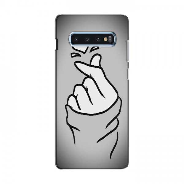 Чехол с принтом для Samsung S10 Plus (AlphaPrint - Знак сердечка)