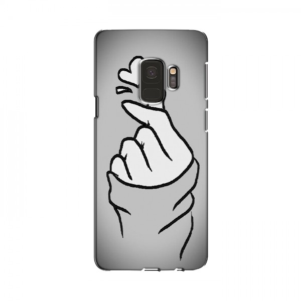 Чехол с принтом для Samsung S9 (AlphaPrint - Знак сердечка)