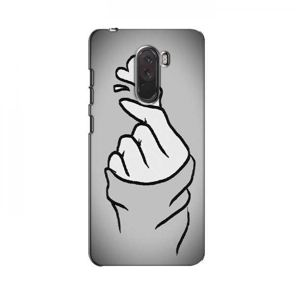 Чехол с принтом для Xiaomi Pocophone F1 (AlphaPrint - Знак сердечка)