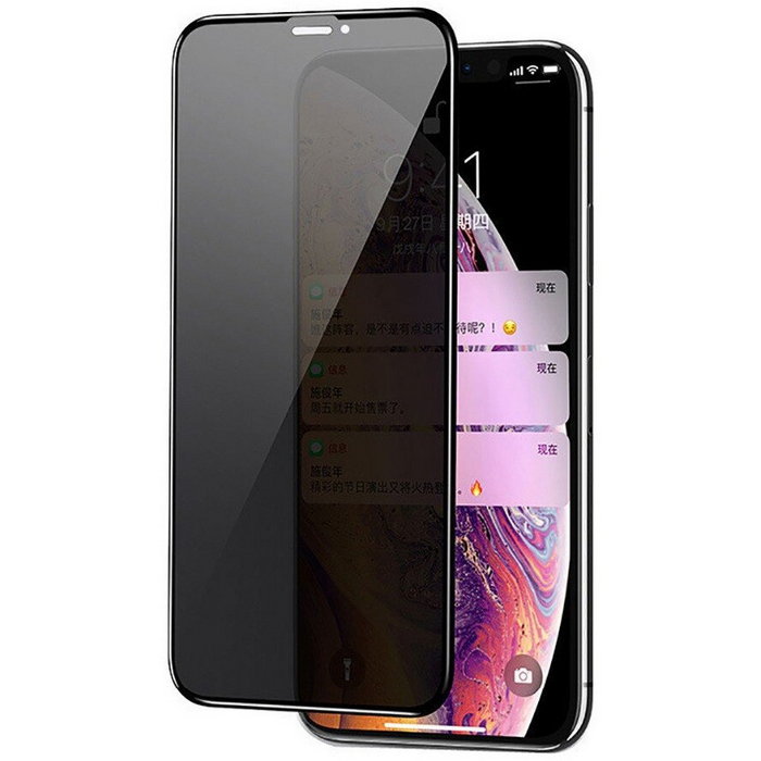 Защитное стекло Privacy 5D Matte (full glue) (тех.пак) для Apple iPhone 12 mini (5.4")