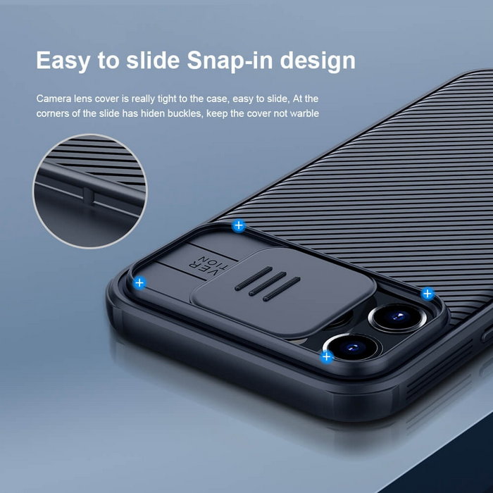 Карбоновая накладка Nillkin CamShield Pro Magnetic для Apple iPhone 12 Pro Max (6.7")