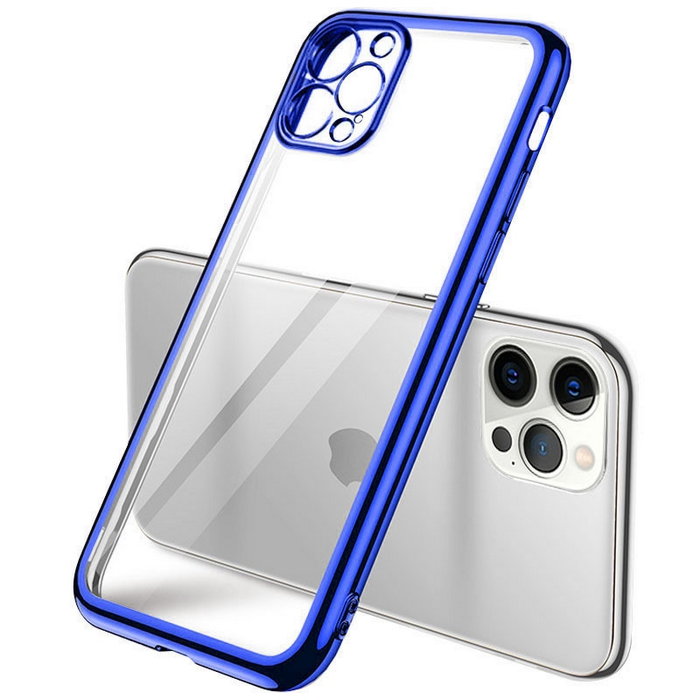 Прозрачный силиконовый чехол глянцевая окантовка Full Camera для Apple iPhone 13 Pro (6.1")