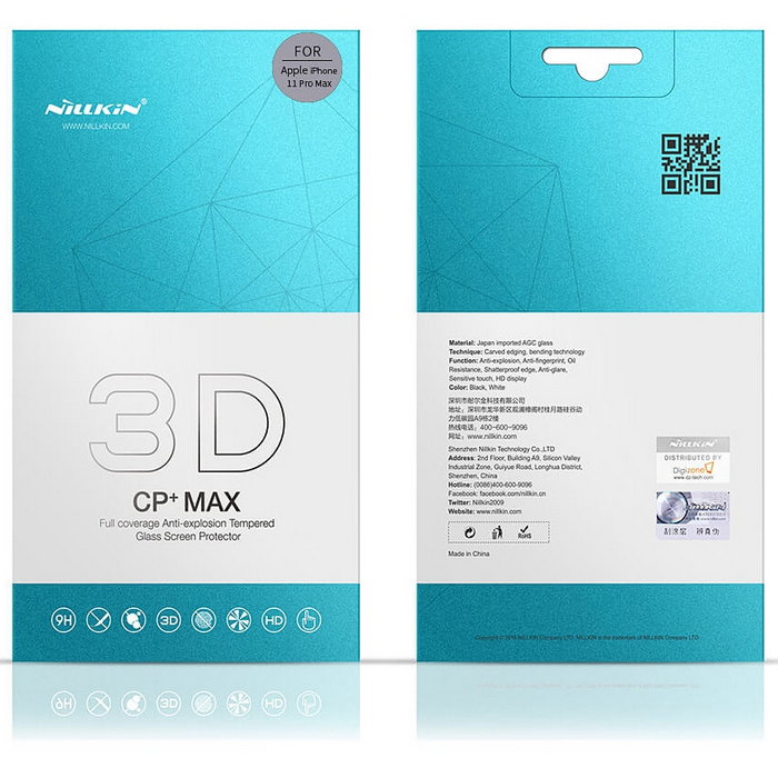 Защитное стекло Nillkin (CP+ max 3D) (full glue) для Apple iPhone 11 Pro Max (6.5") / XS Max (6.5")