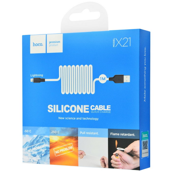 Дата кабель Hoco X21 Silicone Lightning Cable (1m)