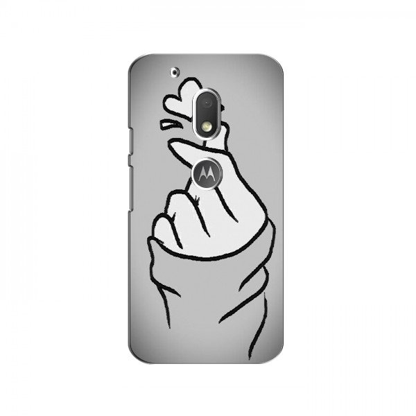 Чехол с принтом для Motorola Moto G4 Play (AlphaPrint - Знак сердечка)
