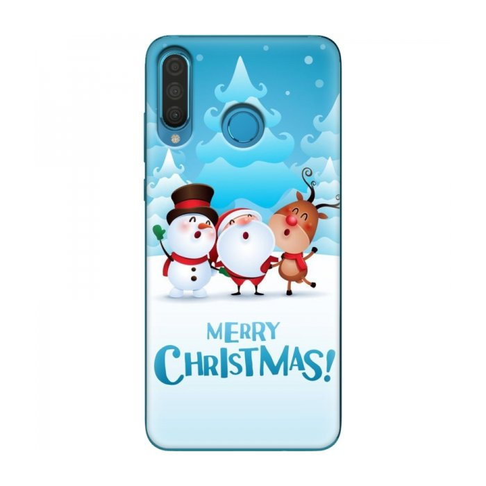 Рождественские Чехлы для Huawei P30 Lite / Nova 4e (VPrint)