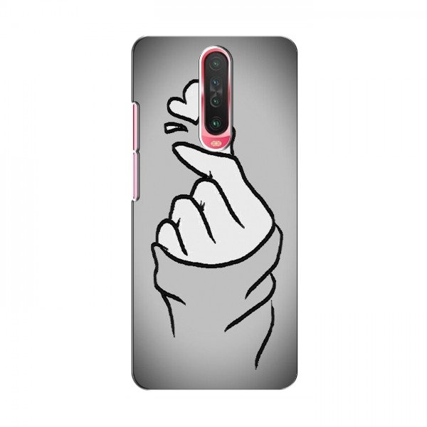 Чехол с принтом для Xiaomi Redmi K30 (AlphaPrint - Знак сердечка)