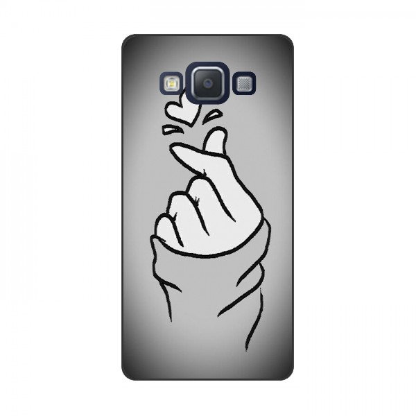 Чехол с принтом для Samsung A7, A700 (AlphaPrint - Знак сердечка)
