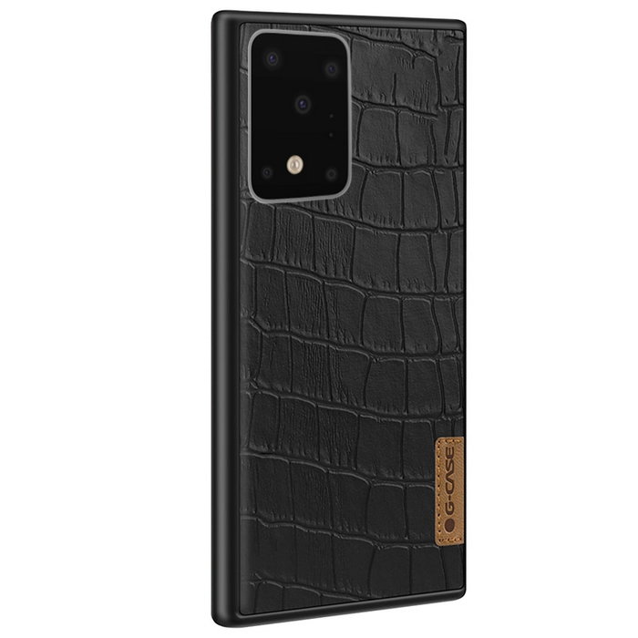 Кожаная накладка G-Case Crocodile Dark series для Samsung Galaxy S20 Ultra