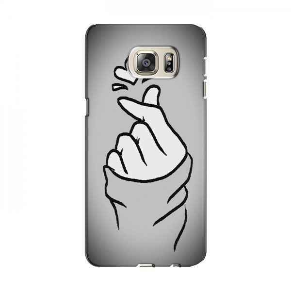 Чехол с принтом для Samsung S6 Edge+, G928 (AlphaPrint - Знак сердечка)