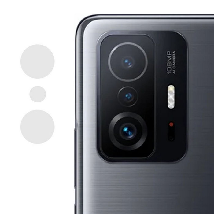Гибкое защитное стекло 0.18mm на камеру (тех.пак) для Xiaomi 11T / 11T Pro