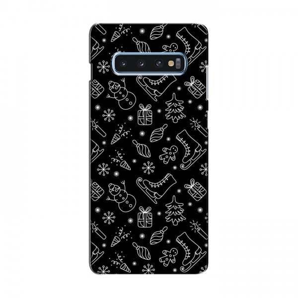 Новогодние, Праздничные Чехлы для Samsung S10 Plus - 2024 год