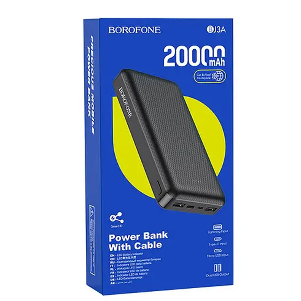 Портативное зарядное устройство Power Bank borofone j3a 20000 mAh
