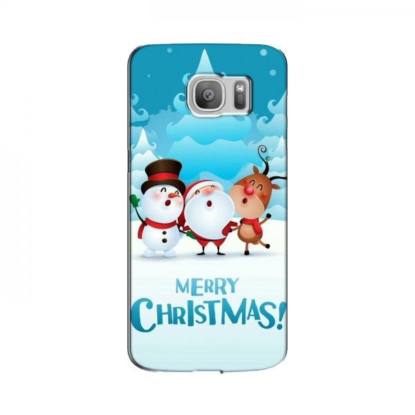 Рождественские Чехлы для Samsung S7 Еdge, G935 (VPrint)