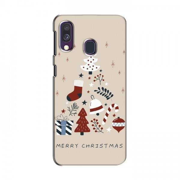 Рождественские, Праздничные Чехлы для Samsung Galaxy A40 2019 (A405F)