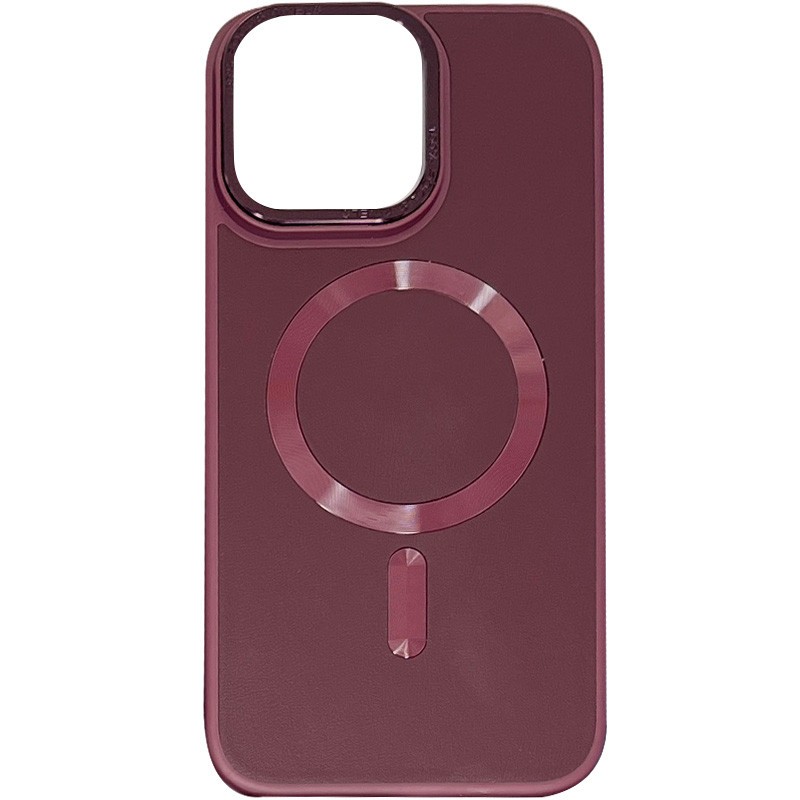 Кожаный чехол Bonbon Leather Metal Style with MagSafe для Apple iPhone 14 (6.1")