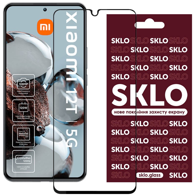 Защитное стекло SKLO 3D для Xiaomi 12T / 12T Pro