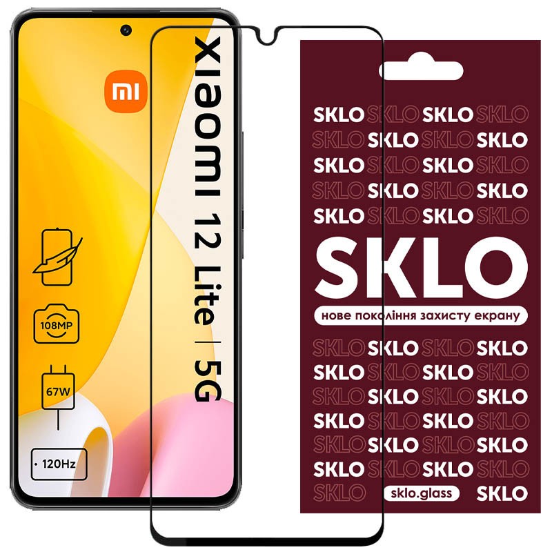 Защитное стекло SKLO 3D для Xiaomi 12 Lite