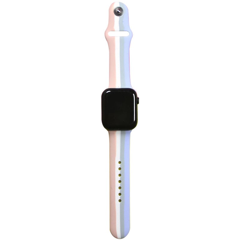 Уценка Силиконовый ремешок Rainbow для Apple watch 42mm / 44mm
