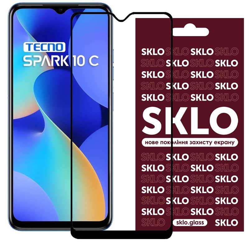 Защитное стекло SKLO 3D для TECNO Spark 10C