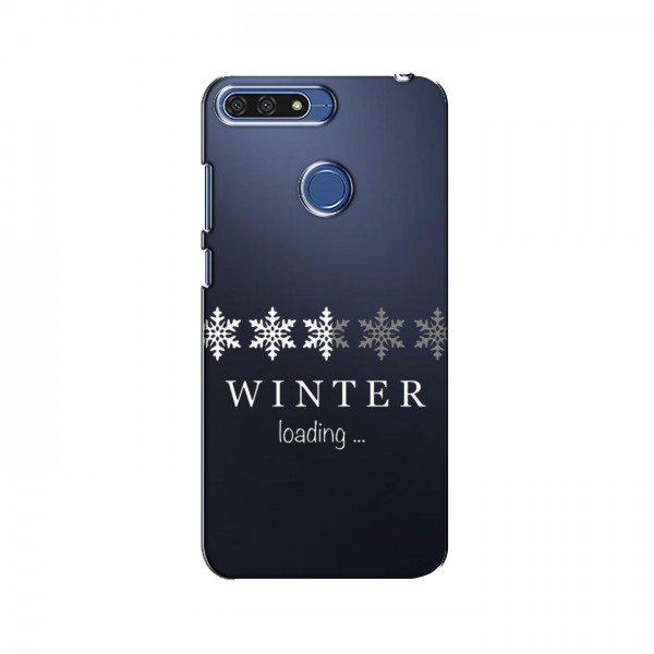 Зимние Чехлы для Huawei Honor 7A Pro - прозрачный фон