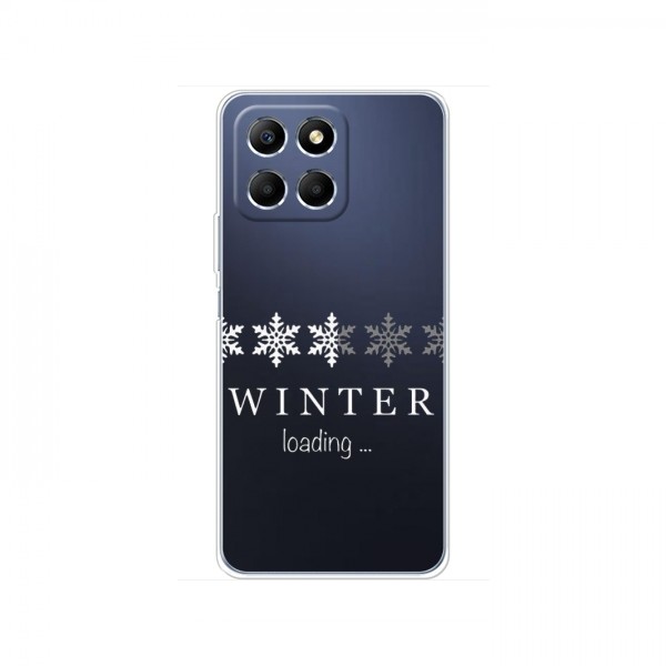 Зимние Чехлы для Huawei Honor X6a - прозрачный фон