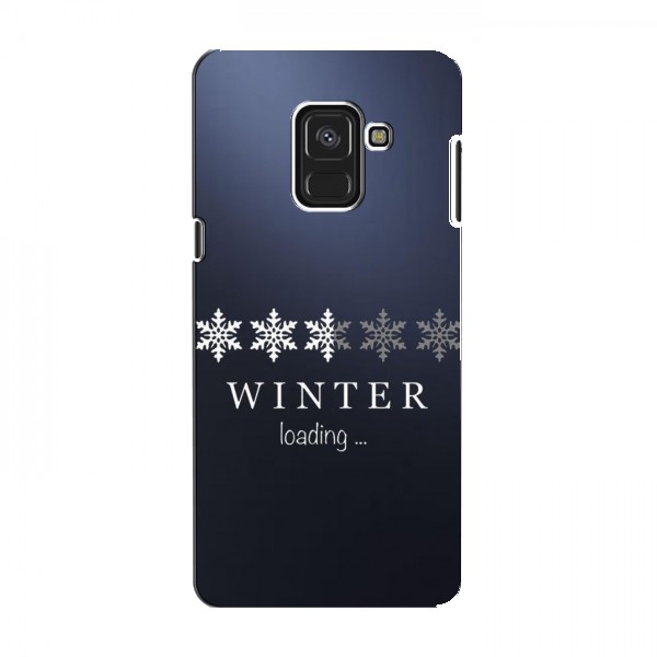 Зимние Чехлы для Samsung A8, A8 2018, A530F - прозрачный фон