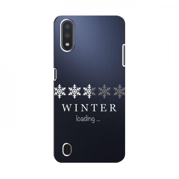 Зимние Чехлы для Samsung Galaxy A01 Core - прозрачный фон