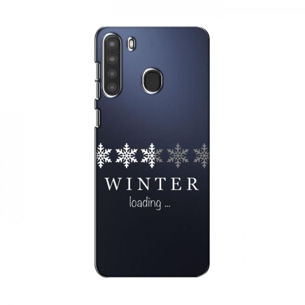 Зимние Чехлы для Samsung Galaxy A21 (A215) - прозрачный фон