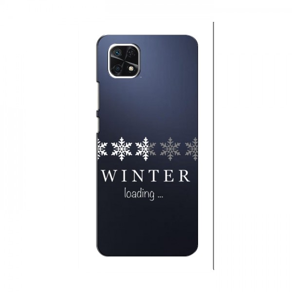 Зимние Чехлы для Samsung Galaxy A22 5G - прозрачный фон